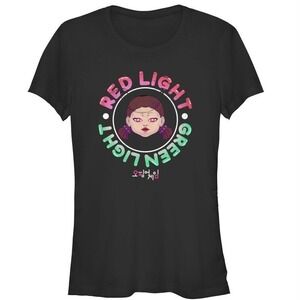 Squid Game Juniors Girls Red Light Green Light Doll Tee XL 15-17 New with Tags